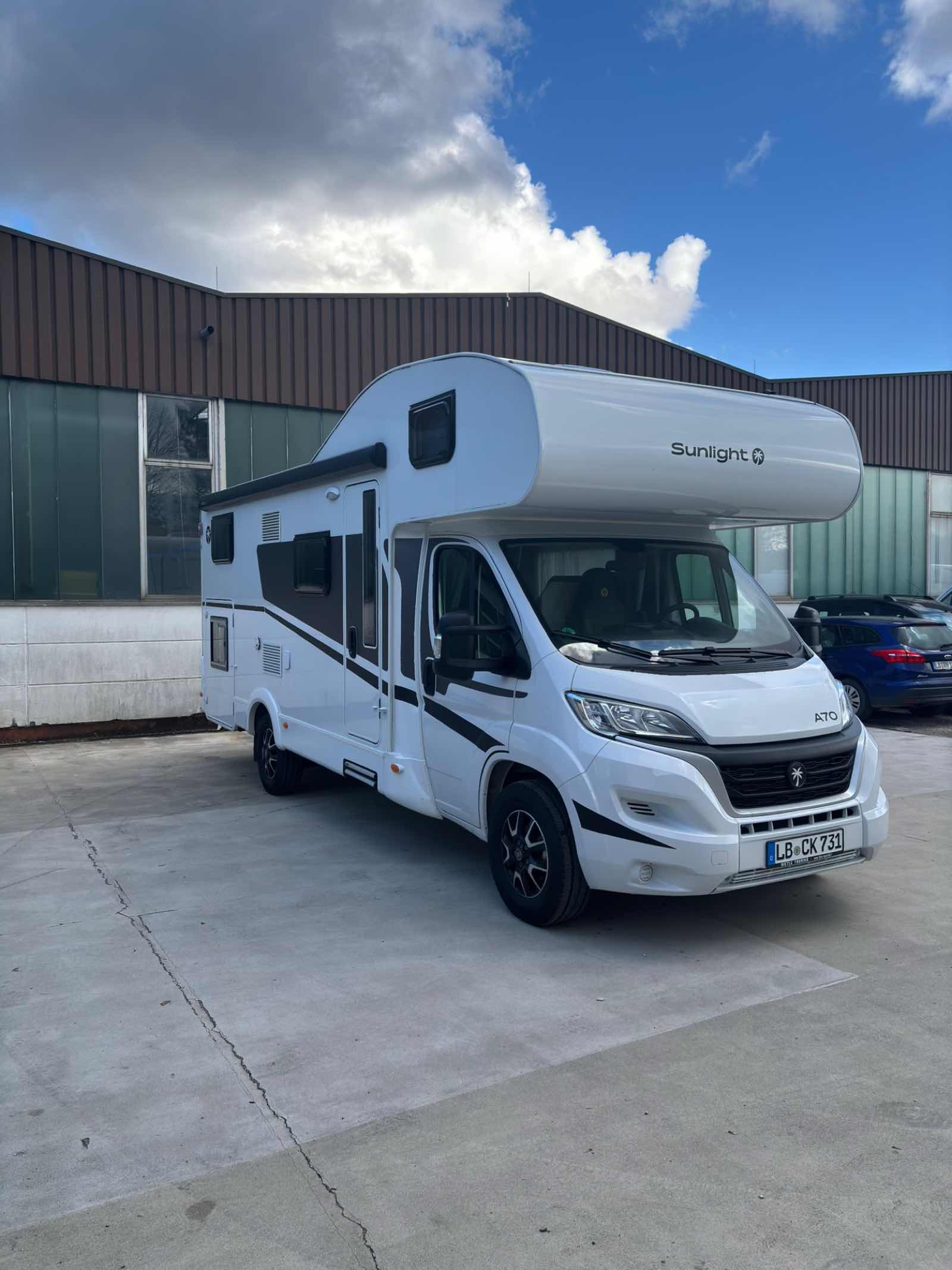 Hund spielt mit Ball im Urlaub